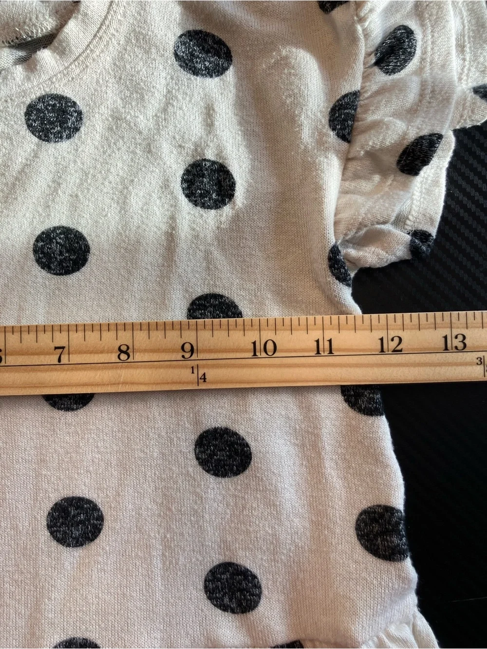 GAP Cream Top with Black Polka Dots